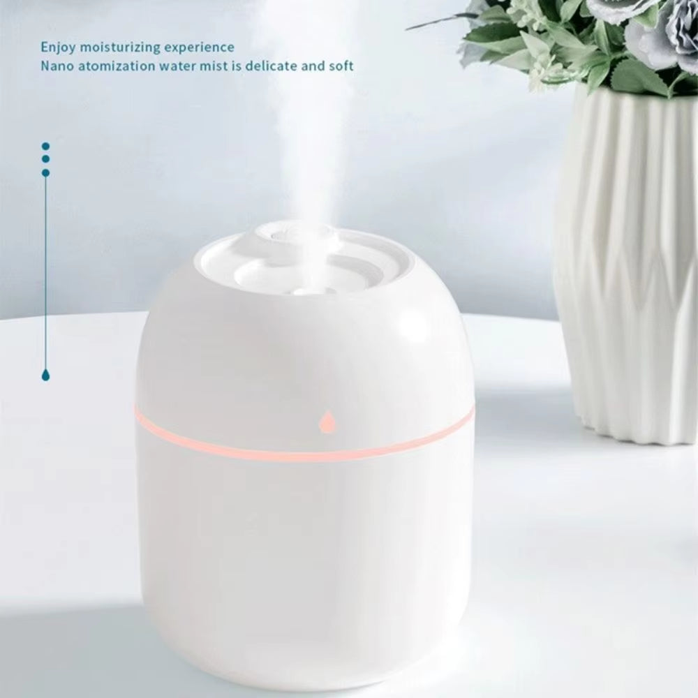 220ML Usb Water Refill Spray Humidifier with Color Lights Super Fog Small Air Humidifier Home Bedroom Office Car Mute Humidifier